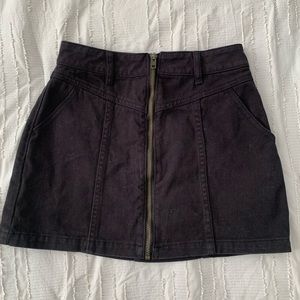 Black Denim Skirt